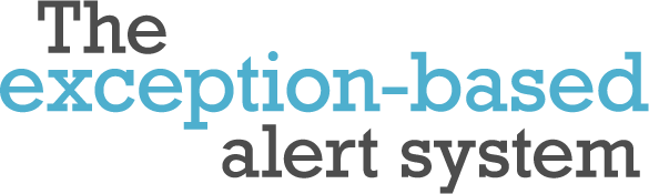 The exception-based alert system
